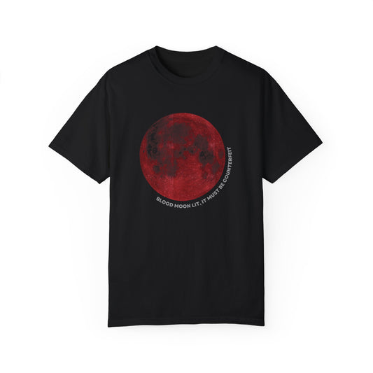 the glitch blood moon lit comfort colors t-shirt