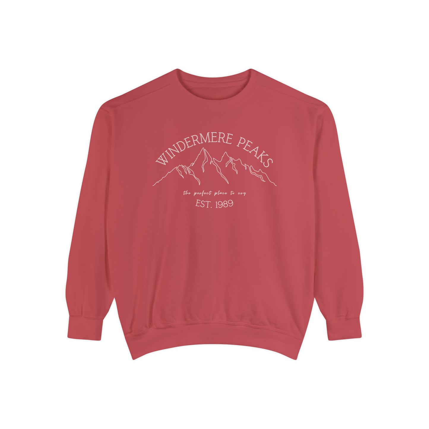 the perfect place to cry comfort colors crewneck sweatshirt