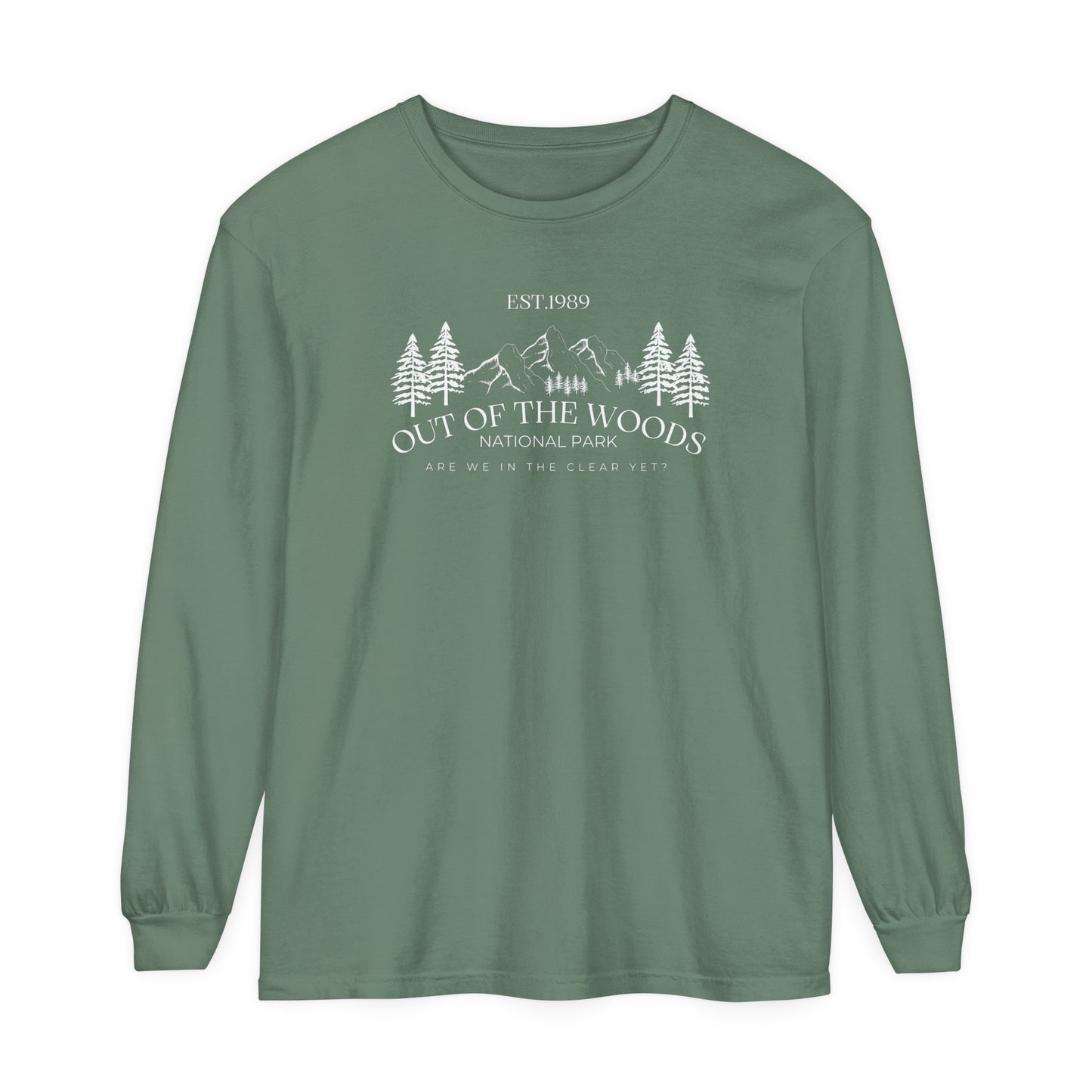 the in the clear yet long sleeve comfort colors t-shirt