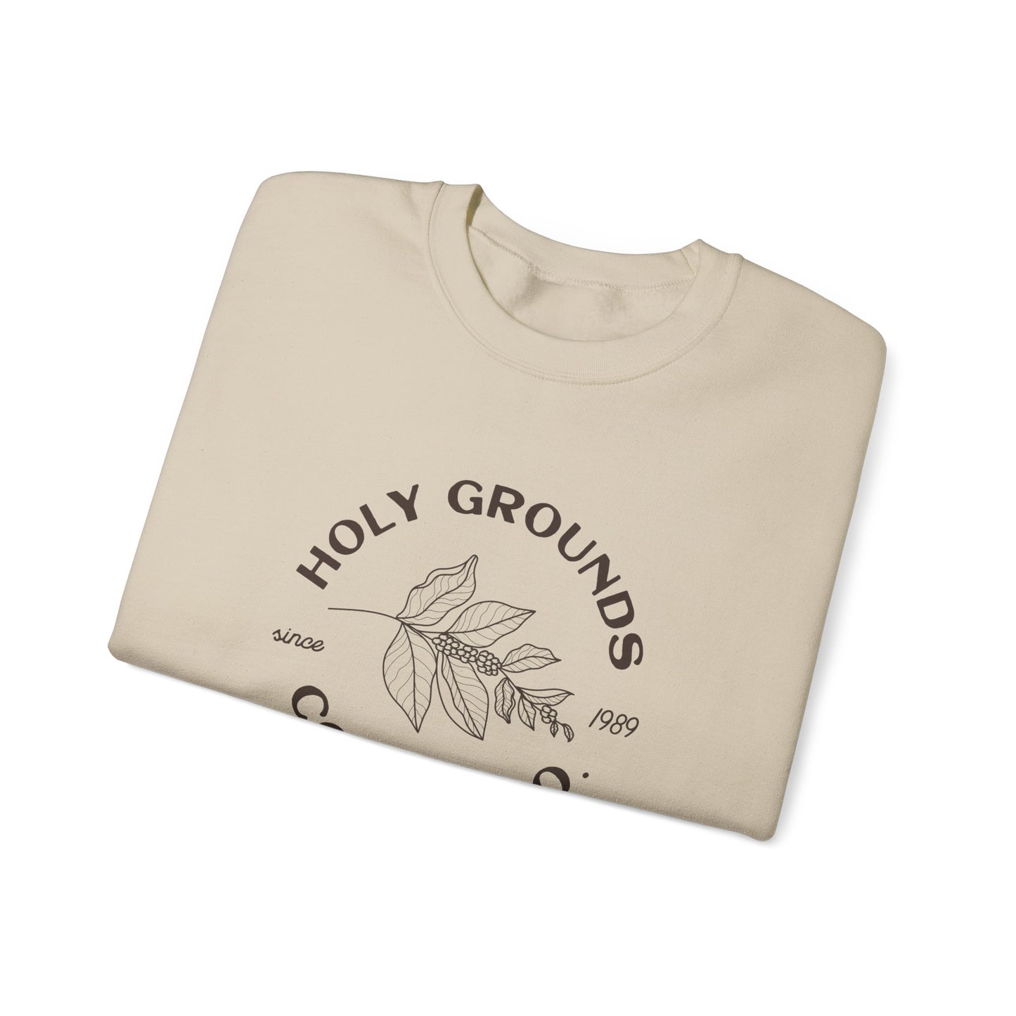 the NEW holy grounds coffee co crewneck sweatshirt