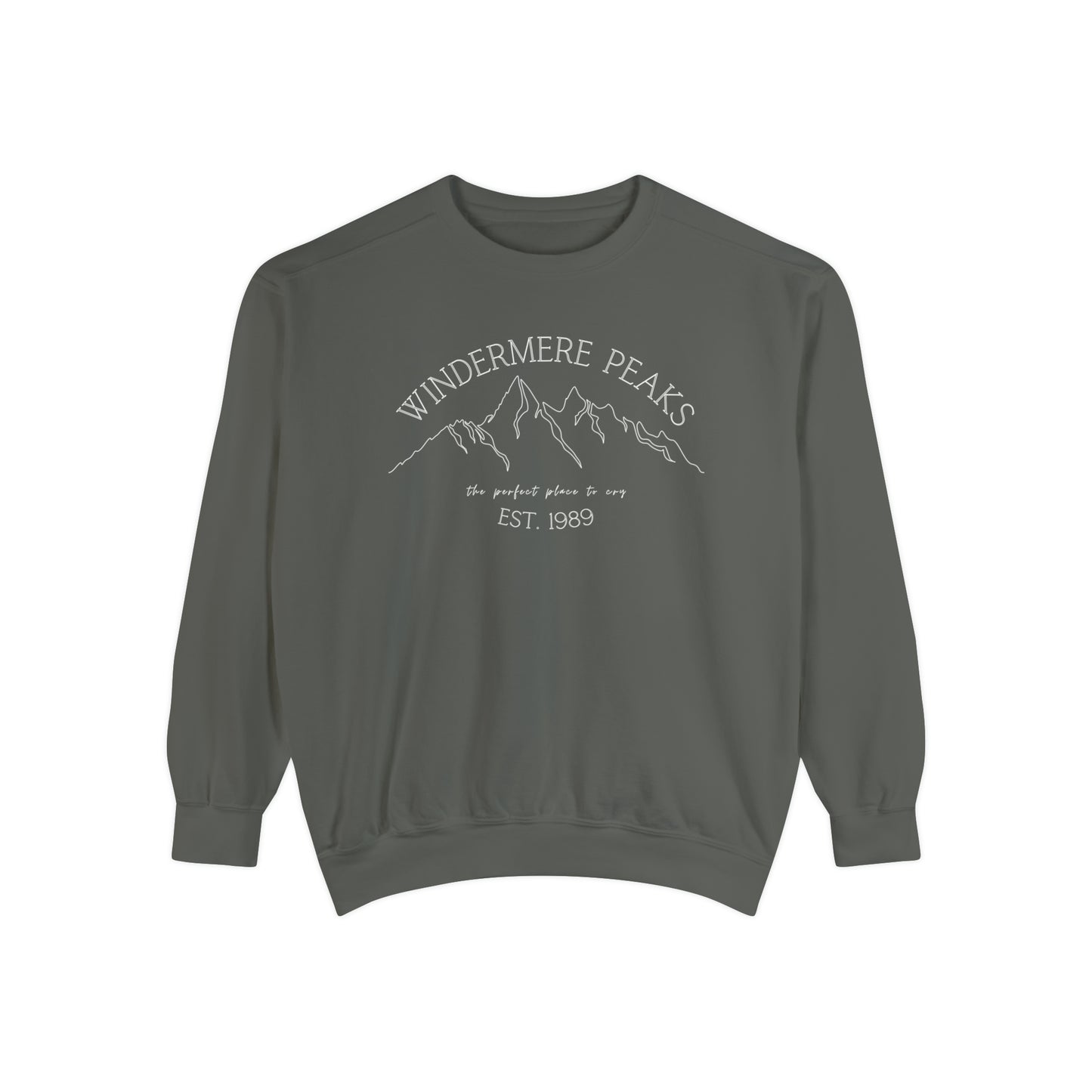 the perfect place to cry comfort colors crewneck sweatshirt