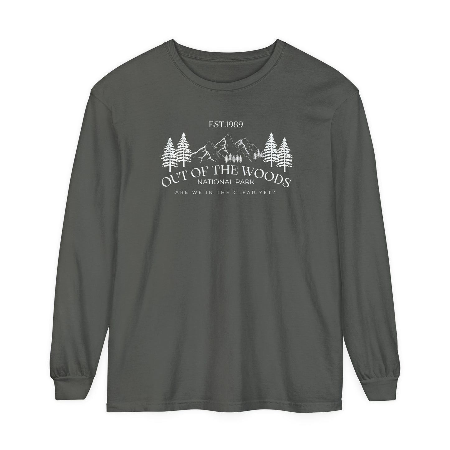 the in the clear yet long sleeve comfort colors t-shirt