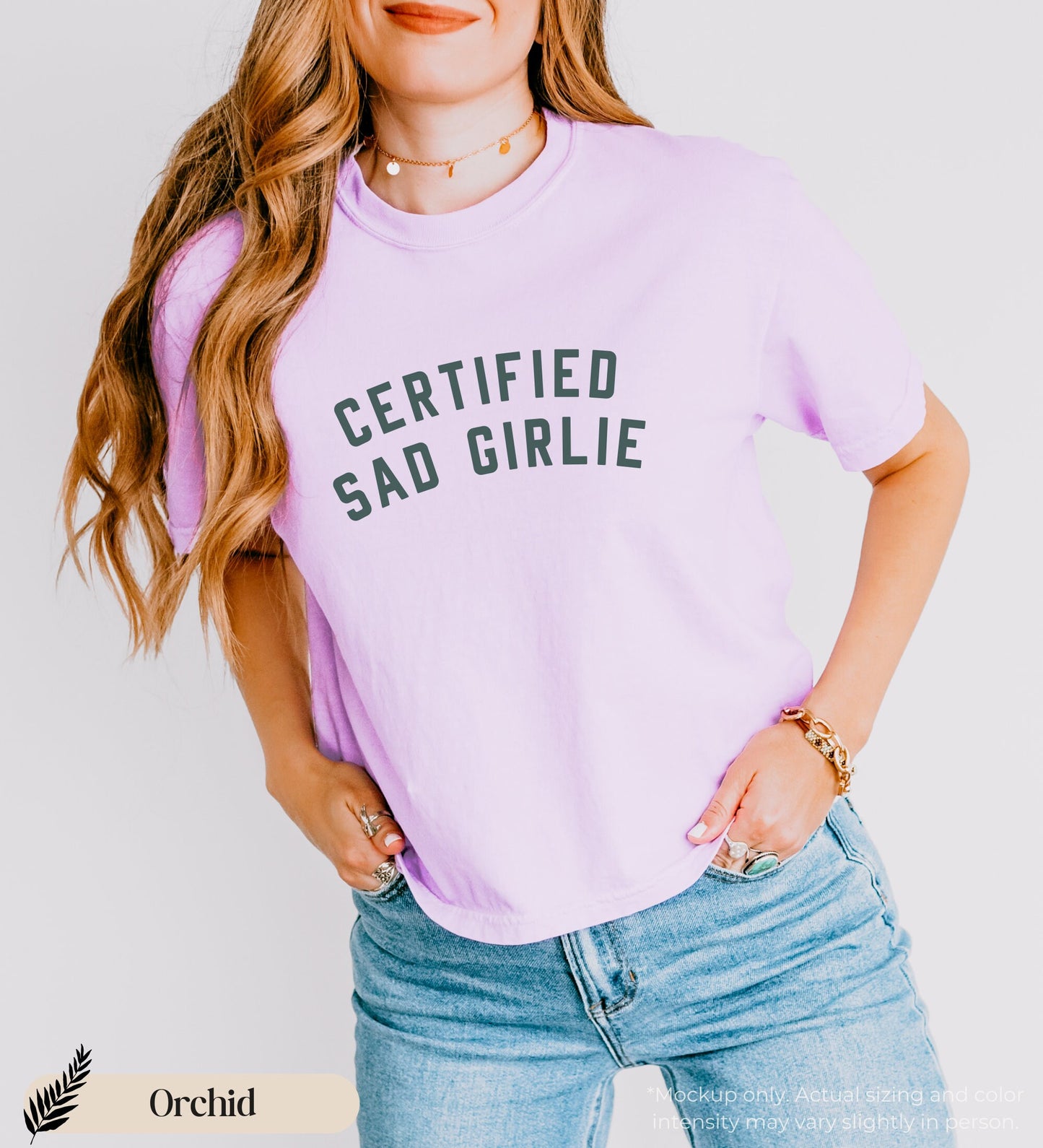 certified sad girlie comfort colors boxy tee, empathy shirt, gift for enneagram 4, best friend gift