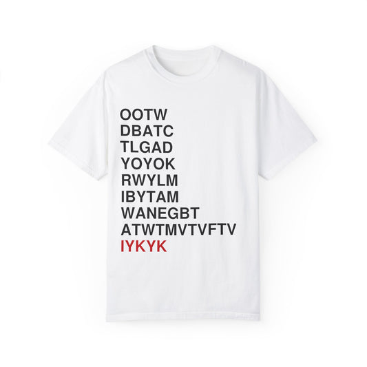 the acronyms comfort colors t-shirt