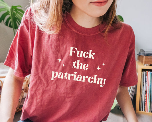 the f the patriarchy comfort colors tee