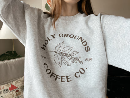 the NEW holy grounds coffee co crewneck sweatshirt