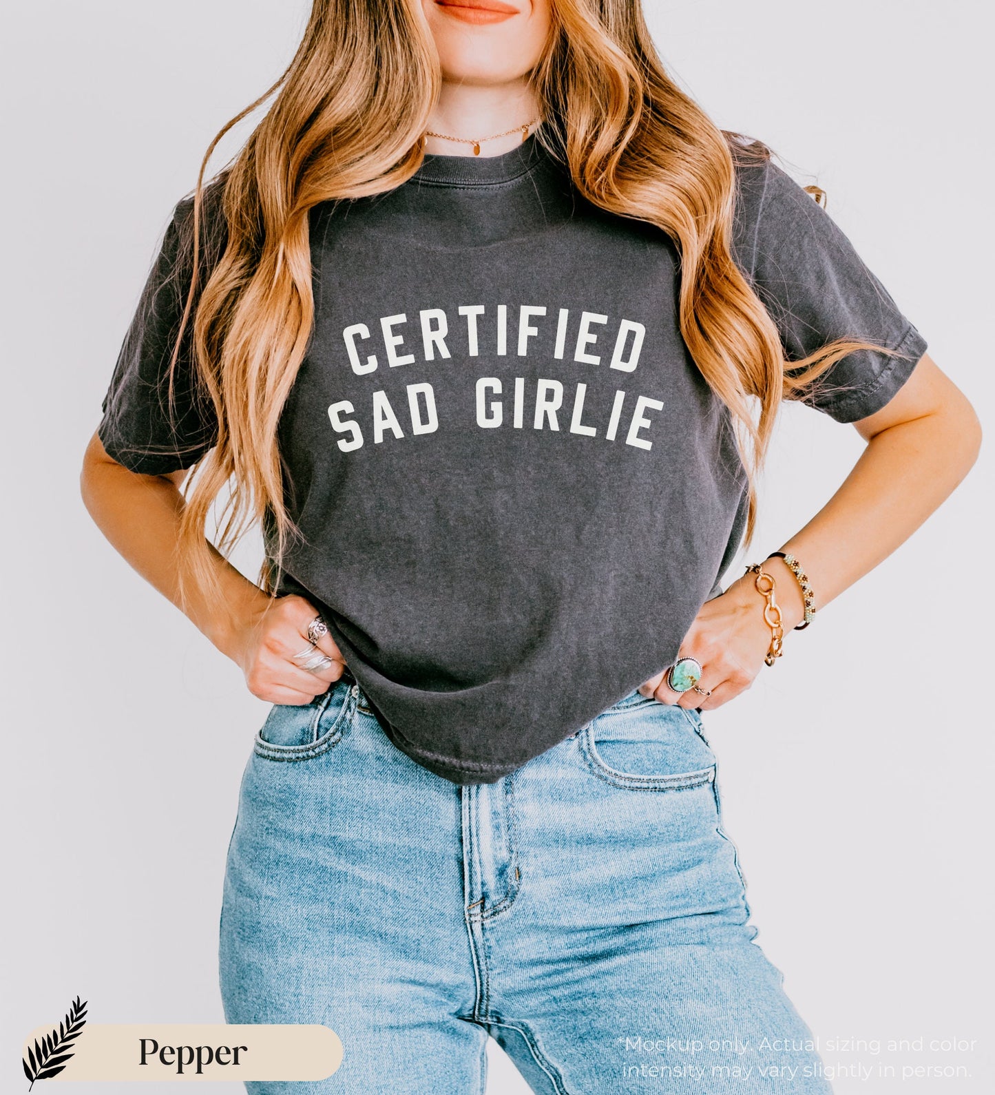 certified sad girlie comfort colors boxy tee, empathy shirt, gift for enneagram 4, best friend gift