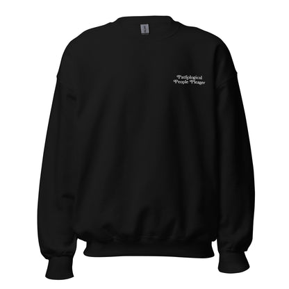 the pathological people pleaser pocket embroidered crewneck sweatshirt