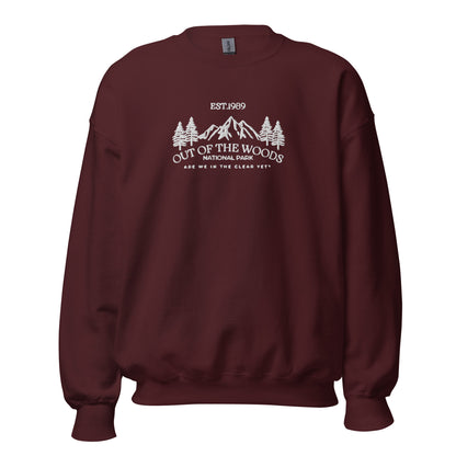 the ORIGINAL in the clear yet national park embroidered crewneck